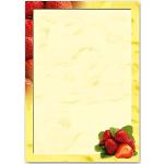 Paper-Media Briefpapier & Briefbögen mit Erdbeermotiv DIN A5, 50g, 50 Blatt aus Papier 