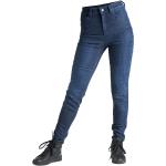 Blaue Bestickte Jeans mit Stickerei aus Denim für Damen 