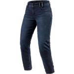 Violette Stretch-Jeans mit Reißverschluss aus Denim für Damen 