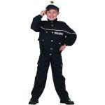Mottoland Kinder Kostüm Polizist Polizei dunkelblau Junge Fasching Karneval: Größe: 140
