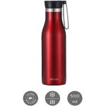 moulo Thermoflasche »Puls CarryLid 0,5L rot matt«, Isolierflasche, doppelwandige Vakkum-Isolierung, BPA frei, rot, rot matt