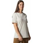Graue Kurzärmelige Mountain Hardwear T-Shirts aus Baumwolle für Damen Größe M 