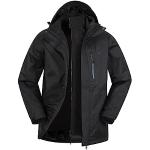 Schwarze Wasserdichte Atmungsaktive Mountain Warehouse Bracken 3-in-1 Jacken für Herren Größe M 