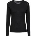 Schwarze Langärmelige Rundhals-Ausschnitt Langarm-Unterhemden für Damen Größe XS 