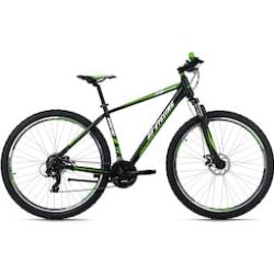 Mountainbike KS CYCLING "Morzine" Fahrräder schwarz (schwarz, grün) Hardtail