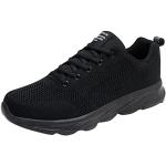 Schwarze Gestreifte Business MTB Schuhe mit Schnürsenkel aus Lammfell atmungsaktiv für Herren Größe 45 für den für den Sommer 