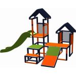 Grüne Kunststoffspieltürme & Kunststoffstelzenhäuser mit Rutsche 