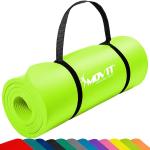 MOVIT Gymnastikmatte, hautfreundlich und phthalatfrei, in 3 Größen und 12 Farben - Auswahl: 190cm x 100cm x 1,5cm in hell-grün
