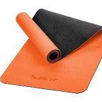 MOVIT Gymnastikmatte, Yogamatte, hautfreundlich und rutschfest, 190 x 100cm, Stärke 0,6cm, Orange