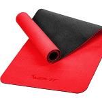MOVIT Gymnastikmatte, Yogamatte, hautfreundlich und rutschfest, 190 x 100cm, Stärke 0,6cm, Rot