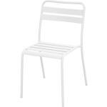 Weiße Esszimmerstühle ohne Armlehne aus Metall stapelbar Breite 0-50cm, Höhe 0-50cm, Tiefe 0-50cm 