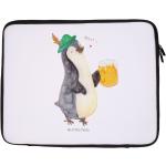 Weiße Mr. & Mrs. Panda Pinguin Laptoptaschen & Notebooktaschen mit Pinguinmotiv zum Oktoberfest 