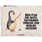 Weiße Mr. & Mrs. Panda Pinguin Schminktaschen & Make-Up Taschen mit Pinguinmotiv aus Baumwolle für Herren maxi / XXL 