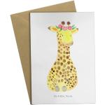 Weiße Mr. & Mrs. Panda Glückwunschkarten zur Hochzeit mit Giraffen-Motiv 