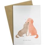 Weiße Mr. & Mrs. Panda Liebe Glückwunschkarten zur Hochzeit mit Hundemotiv 