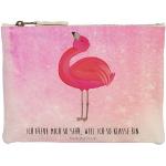 Pinke Motiv Mr. & Mrs. Panda Flamingo Schminktaschen & Make-Up Taschen mit Flamingo-Motiv aus Baumwolle für Herren Maxi / XXL 