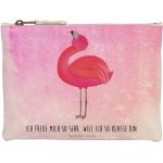 Pinke Mr. & Mrs. Panda Flamingo Schminktaschen & Make-Up Taschen mit Tiermotiv aus Baumwolle maxi / XXL 