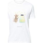 Weiße Sterne Mr. & Mrs. Panda Rundhals-Ausschnitt T-Shirts mit Maus-Motiv für Herren Größe XXL zur Taufe 