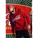Rote Mister Tee Coca Cola Herrenhoodies & Herrenkapuzenpullover aus Fleece Größe XS für den für den Herbst 