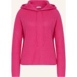 Reduzierte Pinke Mrs & Hugs Kaschmir-Pullover aus Wolle mit Kapuze für Damen Größe S 