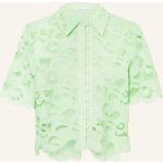 Hellgrüne Kurzärmelige Mrs & Hugs Festliche Blusen aus Baumwolle für Damen Größe S für den für den Sommer 