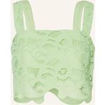 Hellgrüne Mrs & Hugs Crop-Tops & Bauchfreie Tops mit Reißverschluss aus Baumwolle Cropped für Damen Größe M 