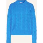 Reduzierte Blaue Mrs & Hugs Kaschmir-Pullover aus Wolle für Damen Größe M 