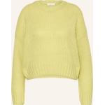 Reduzierte Neongelbe Mrs & Hugs Kaschmir-Pullover aus Wolle für Damen Größe M 