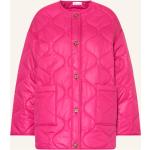 Reduzierte Pinke Gesteppte Mrs & Hugs Steppjacken mit Knopf aus Polyester für Damen Größe XS für den für den Winter 