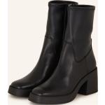 Reduzierte Schwarze Mrs & Hugs Karree Ankle Boots & Klassische Stiefeletten mit Reißverschluss aus Glattleder für Damen Größe 36 