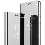 Silberne Samsung Galaxy A6 Plus Hüllen 2018 Art: Flip Cases mit Bildern mit Spiegel 