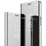 Silberne Samsung Galaxy Note 9 Hüllen Art: Flip Cases mit Bildern mit Spiegel 