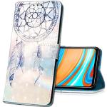 Blaue Samsung Galaxy A80 Hüllen Art: Flip Cases mit Muster aus Leder mit Ständer klein 