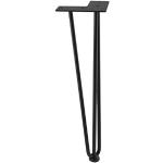 Schwarze Industrial Tischbeine & Tischfüße matt aus Stahl Breite 0-50cm, Höhe 0-50cm, Tiefe 0-50cm 