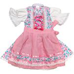 Rosa Kinderfestkleider mit Reißverschluss für Babys Größe 62 