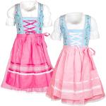 Reduzierte Pinke Kinderfestkleider mit Reißverschluss aus Baumwolle für Mädchen Größe 116 3-teilig 