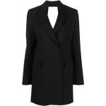 Schwarze MSGM Taillierte Kleider mit Schulterpolstern für Damen Größe L für den für den Winter 