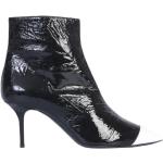 Reduzierte Schwarze MSGM Pfennigabsatz High-Heel Stiefel für Damen Größe 39 für den für den Winter 