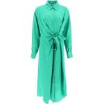 Reduzierte Grüne Elegante Langärmelige MSGM Shirtkleider aus Satin für Damen 