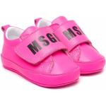 Reduzierte Rosa MSGM Vegane Bio Low Sneaker mit Klettverschluss aus Leder Größe 17 für den für den Sommer 
