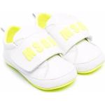 Reduzierte Weiße MSGM Runde Low Sneaker mit Riemchen aus Leder für Kinder Größe 17 