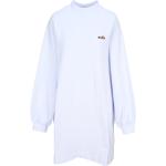 Pastellblaue Unifarbene Langärmelige MSGM Mini Sweatkleider mit Puffärmeln für Damen Größe M 