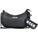 Reduzierte Schwarze Elegante MSGM Damenschultertaschen & Damenshoulderbags mit Reißverschluss aus PU mit Kettenhenkel klein 