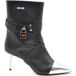 Reduzierte Schwarze MSGM Pfennigabsatz High Heel Stiefeletten & High Heel Boots für Damen Größe 37 