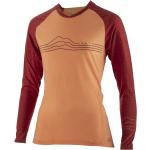 Peachfarbene Langärmelige Leatt Brace T-Shirts für Damen 