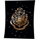 Schwarze Motiv Harry Potter Hogwarts Kuscheldecken & Wohndecken aus Fleece 150x200 