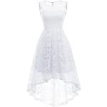 Weiße Elegante Lange Abendkleider aus Spitze enganliegend für Damen Größe XS für Hochzeitsgäste 