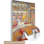 MuchoWow® Glasbilder - Bilder auf Wandbild - Foto auf Glas Der Zirkus - Gemälde von Georges Seurat 30x40 cm Wanddekoration aus Glas - Acrylglasbild - Acrylbilder - Wohnzimmer - Fotos