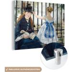 MuchoWow® Glasbilder - Bilder auf Wandbild - Foto auf Glas Die Eisenbahn - Edouard Manet 80x60 cm Wanddekoration aus Glas - Acrylglasbild - Acrylbilder - Wanddekorationen