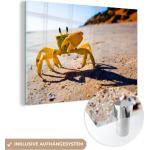 Sandfarbene Moderne MuchoWow Kunstdrucke XXL glänzend aus Glas 100x150 